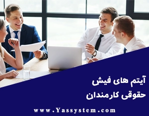 آیتم های فیش حقوقی کارمندان